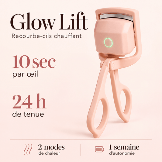 Glow Lift, recourbe-cils chauffant : 10 secondes par œil, 24h de tenue, 2 modes de chaleur